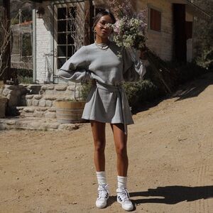 Sincerely Jules by Bandier Gray Sweater Wrap Dress